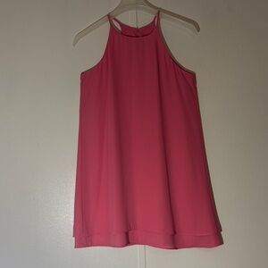 Pink Rose Sleeveless Pink Dress